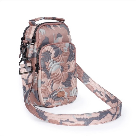lug Handbags - Skeeter Mini Convertible Crossbody, Camo Rose, NWT